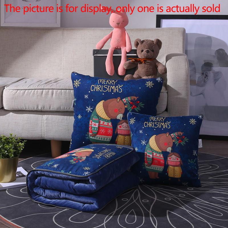 Winter Dual-purpose Pillow Coral Velvet Pillow Variable Quilt Home Sofa Pillow Car Warmth Artifact