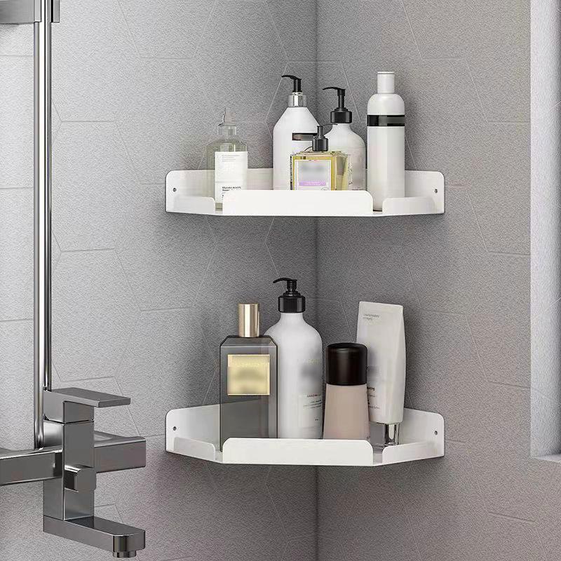 U-shaped Bathroom Shower Shelf Faucet Kitchen Organizer Shelf Free Punching Bathroom Storage Mirror Front Vanity Shelf Wall-mounted Shelf