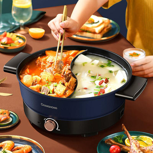 Household Mandarin Duck Electric Cooker Large-capacity Multi-function Electric Pot Dormitory Electric Frying Pan Non-stick Cooking Pan