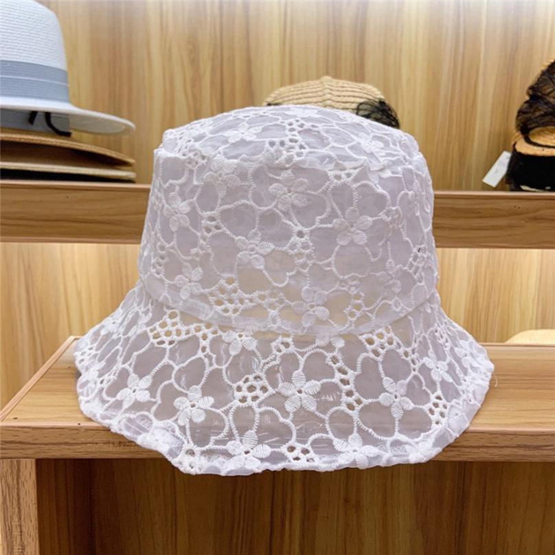 Women Lace Fisherman Hat Korean Style Outdoor Bucket Cap Sunscreen Summer Breathable Fairy Thin Hats