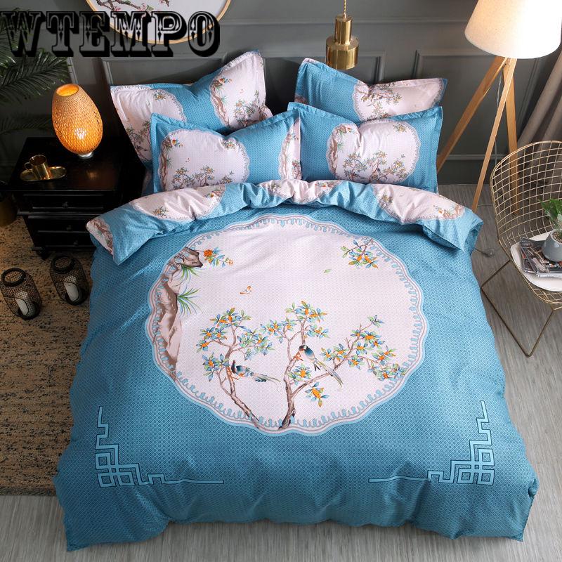 Bedding household items set four sets of comfortable cotton printed quilt bedroom