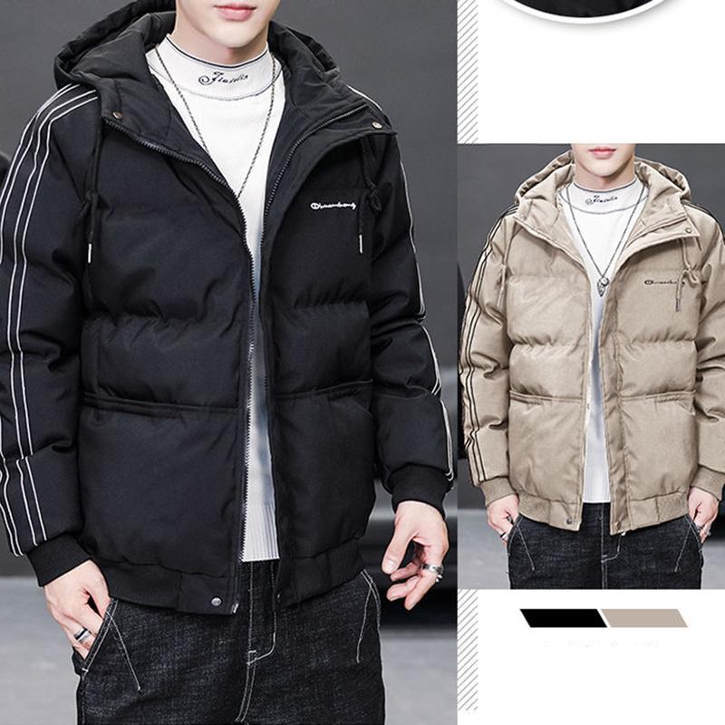 Fashion Men's Cotton-padded Clothes Loose Casual Youth Hooded Jacket Korean Version of The Trend of Winter Bread Clothes