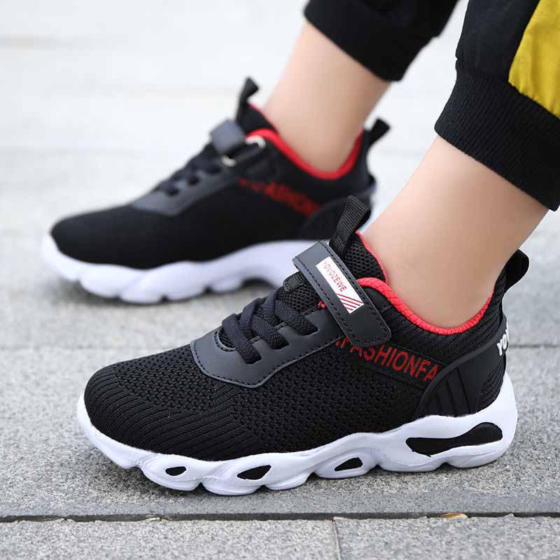 27-40 Child Sneakers Sandals Kids Flying Woven Mesh Breathable Basketball Shoes Lightweight Running Shoes Comfortable Deodorant Sports Shoes