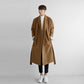 Men's Windbreaker Long Thick Warm Woolen Coat Men's Trendy Loose Coat Woolen Cloth