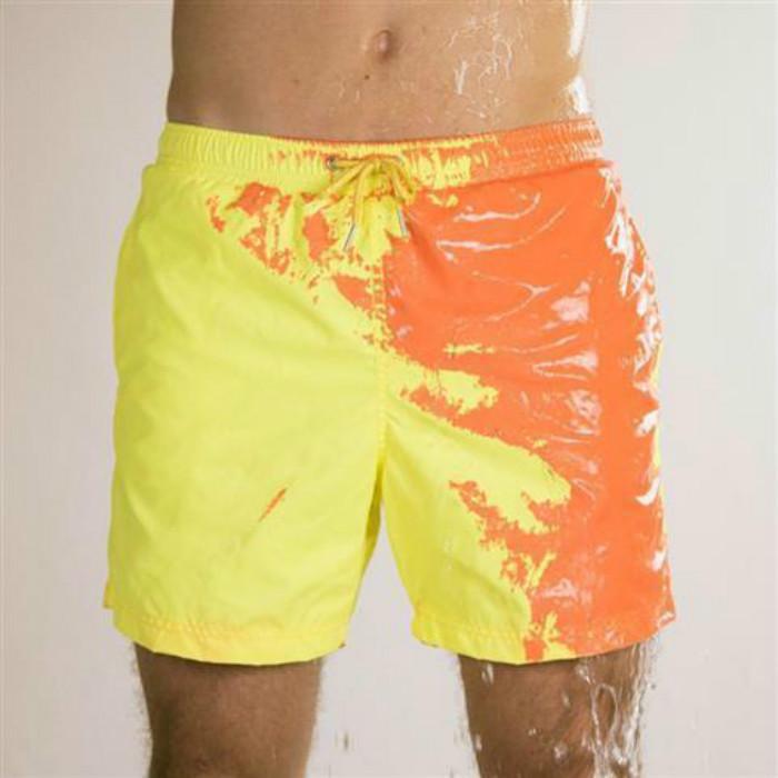 Beach Shorts Men's Magical Color-changing Swimming Shorts Summer Swimwear Swimsuit Shorts Quick-drying