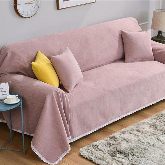 Anti-scratch Cover Cloth Sofa Towel Sofa Sofa Blanket Cloth Sofa Cover Cover Nordic Solid Color Full Cover Dust Cloth