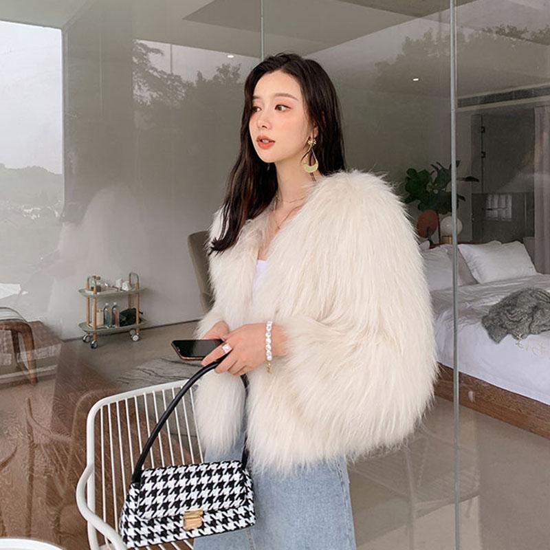 Short Female Fox Fur Coat Korean Version of Haining Mink Fleece and Fur Coat