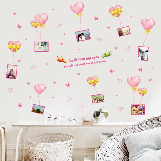 Love pendant photo frame wall stickers living room bedroom creative landscaping wall stickers