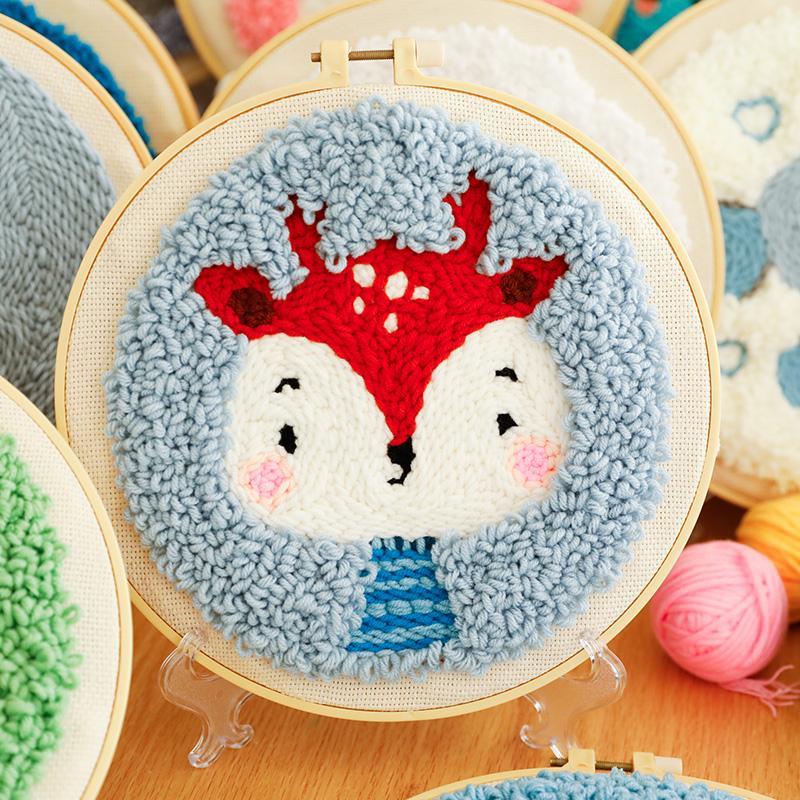 Russian Poke Embroidery Handmade Embroidery Wool Diy Material Package Cartoon Embroidery Rubbing Embroidery Suit Wool Painting