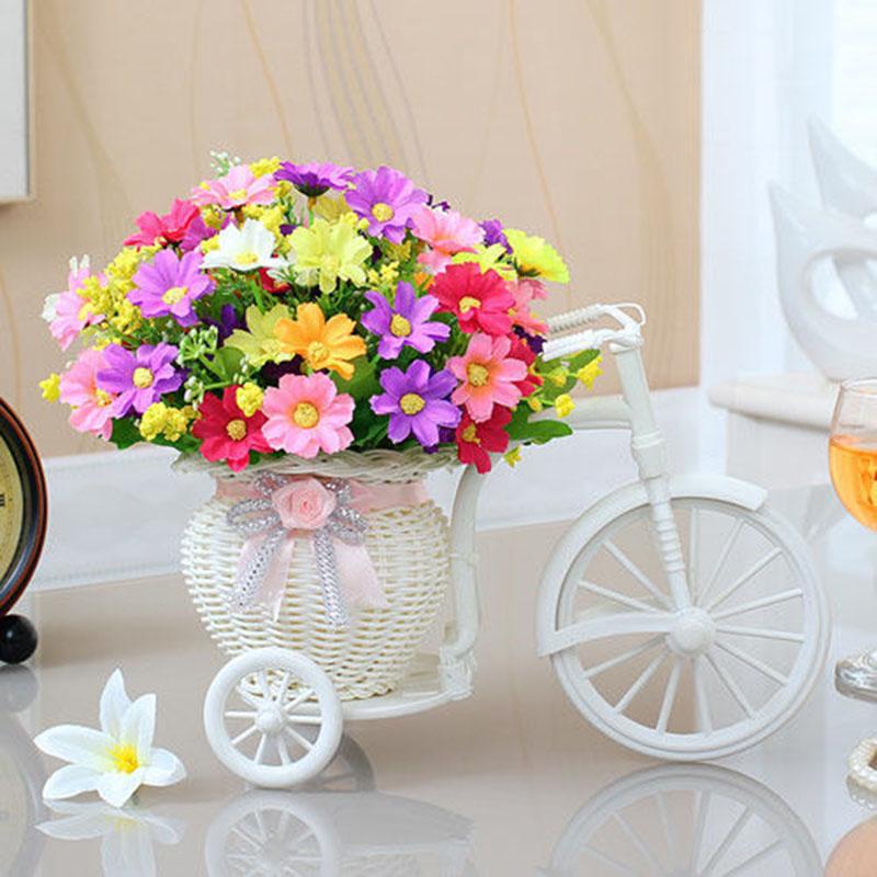 Artificial Flowers Simulation Flower Cart Potted Coffee Table Dining Table Floral Decoration Ornaments Flower Bedroom Living Room Cabinet Desktop