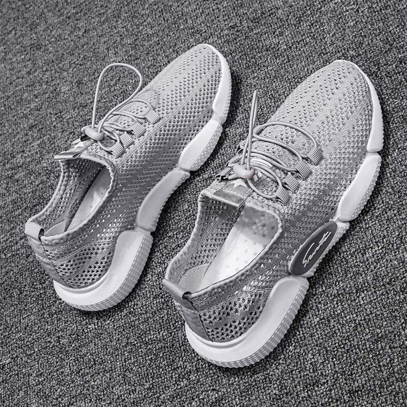 Plus Size 39-44 Summer Men White Mesh Sneakers Breathable Basketball Shoes Women Non-slip Running Shoes Outdoor Travel Shoes