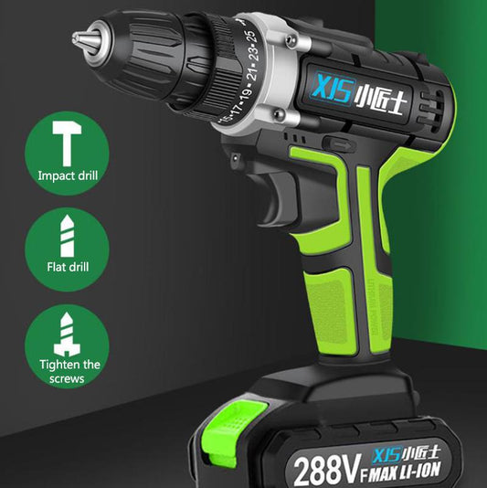 21V Impact Drill Electric Screwdriver Cordless Electric Drill for Drilling and Screwing Screws