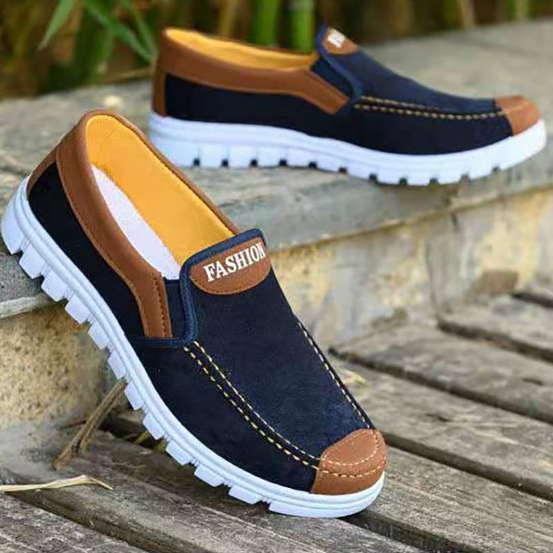 Men's Casual Clearance Shoes Spring and Autumn Breathable Soft-soled Canvas Shoes Non-slip Shoes