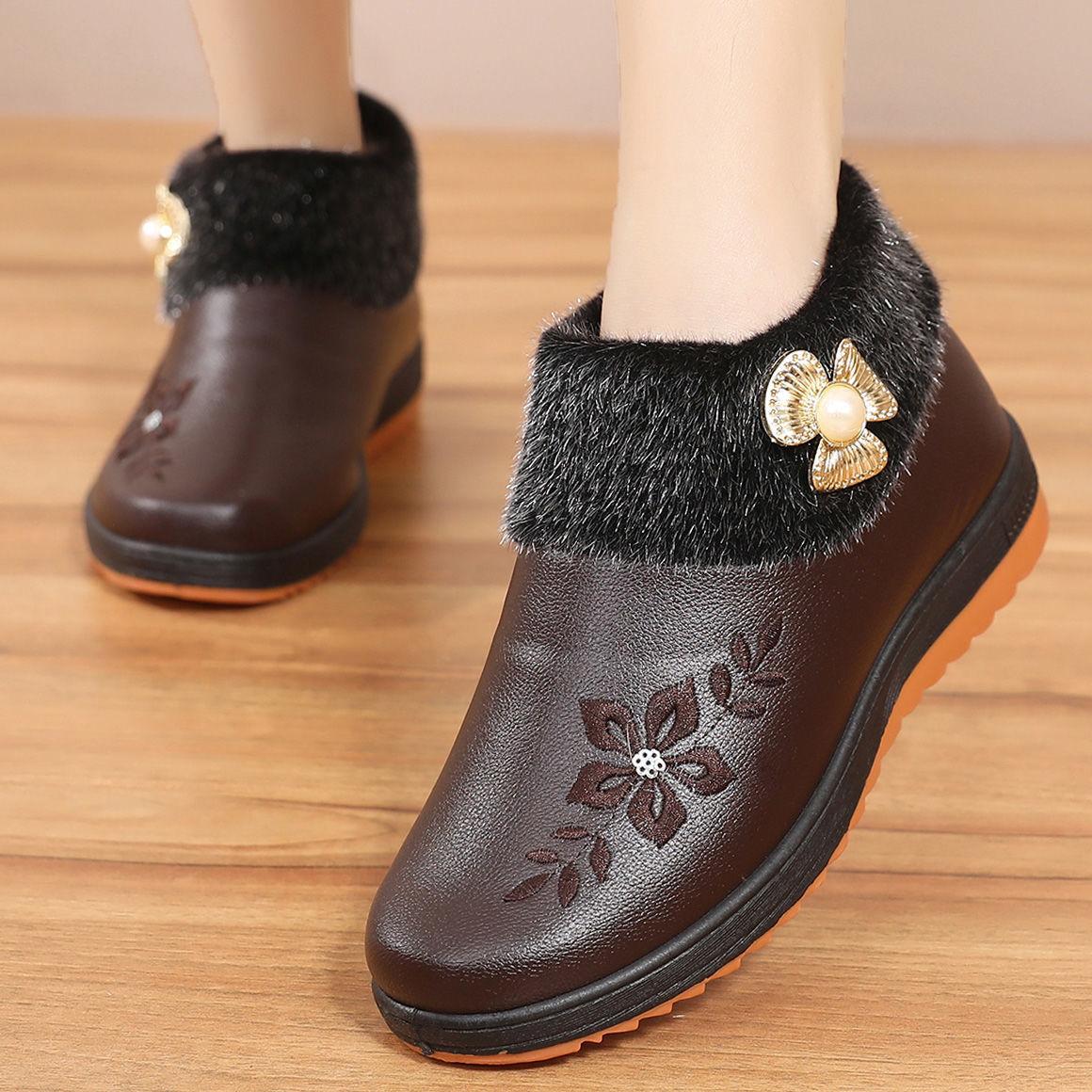 Women's Shoes Winter Plus Velvet Thickening Old Cotton Shoes Non-slip Soft Bottom Warm Shoes