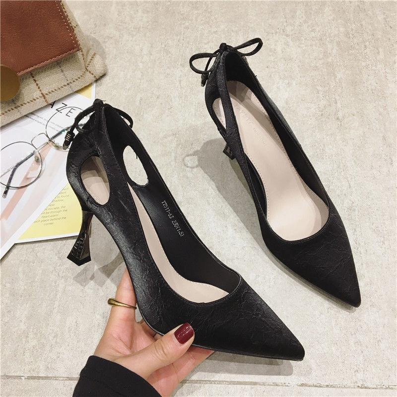 Pointed High Heels Stiletto Pumps Women's Shoes Spring Ladies Temperament All-match Professional Four Seasons Single Shoes