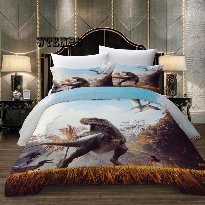 Quilt Set 3pcs Prehistoric Monster  Dragon Bedding Set 3D Duvet Cover Sets Home Textile