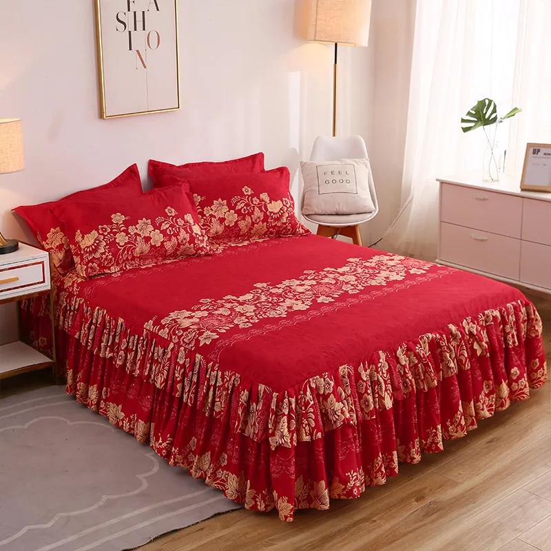 Cotton Mattress Cover Non-slip Fixed Cotton Bed Sheet Bedspread Simmons Protective Cover