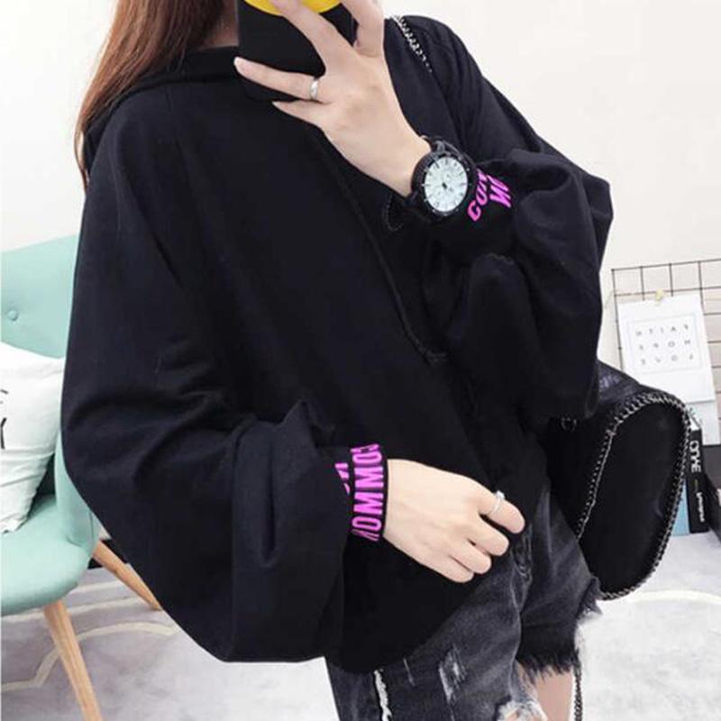 Women's Sweatshirt Wild Large Size Long Sleeve Warm Hooded tops Autumn Winter Sweater Cotton