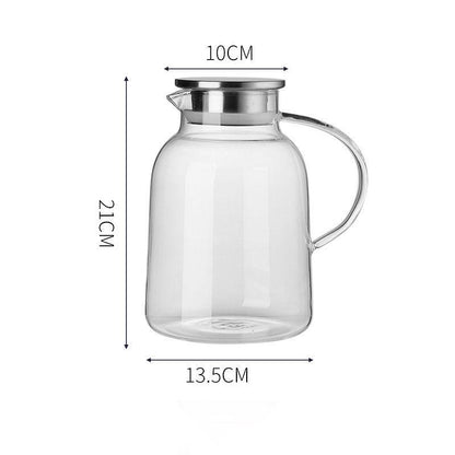 Cold Kettle Glass Kettle High Temperature Resistant Cold Water Cup Household Teapot Cool White Water Bottle Set Large Capacity