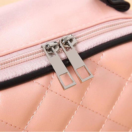 FUDEAM Leather Portable Women Cosmetic Bag Multifunction Travel Toiletry Storage Organize Handbag Waterproof Female Makeup Case