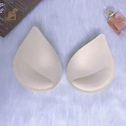 Natural Latex Insert Breast Pads Gather Support Thickened Push Up Bra Pads Underwear Wedding Dresses Accessories with One-piece Padded Underwear