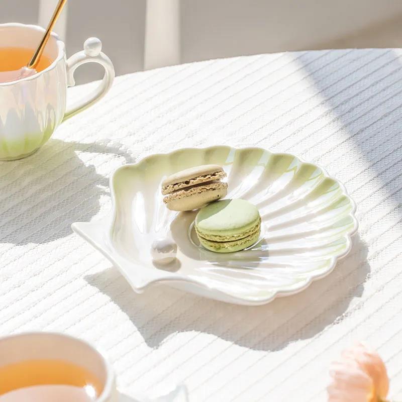 Japanese-style Pearl Shell Mug High-value Coffee Cup Female Summer Afternoon Tea Cup Hospitality Home Water Cup Set