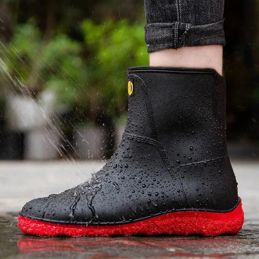 Rain Boots Men's Short Tube Rain Boots Waterproof Non-slip Fishing Shoes Water Shoes Waterproof Boots