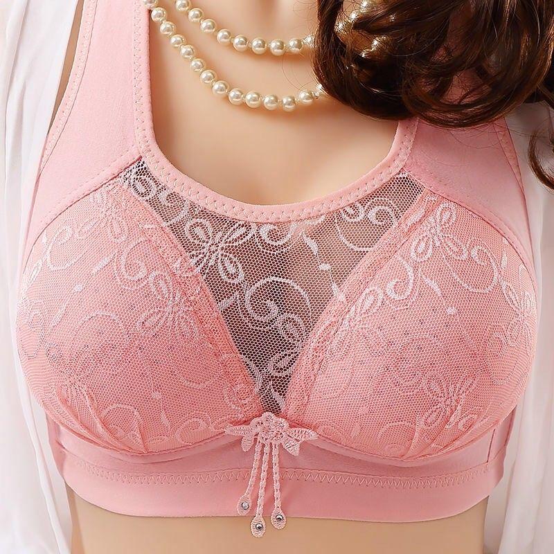 Large Size Thin Anti-sagging Side-receiving Side Breasts Beauty Back Anti-glare Non-magnetic Non-steel Ring Gather Ladies Bra