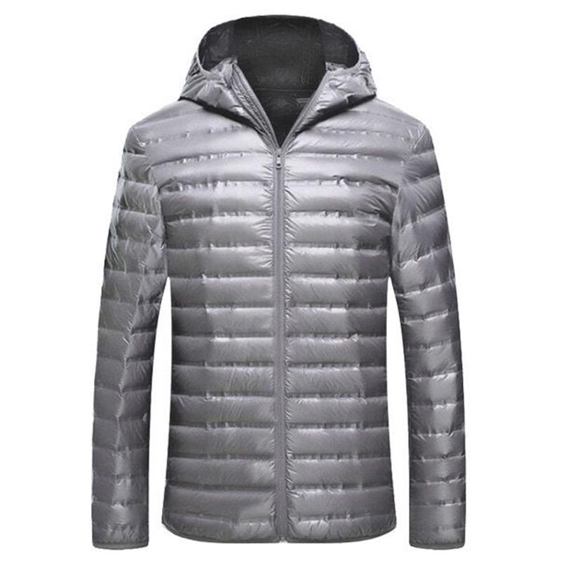 Lightweight Hooded Down Jacket Men's Autumn and Winter Men's 90% White Duck Down Short Casual Jacket