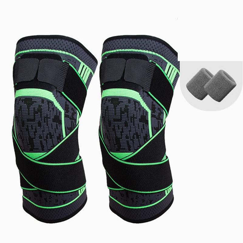 A Pair of Professional Knee Pads Sports Men and Women Running Fitness Basketball Meniscus Professional Squat Knee Protector Leg Guard Joints