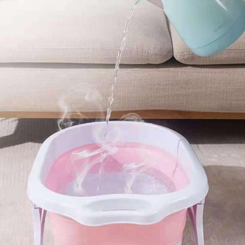 Home Folding Foot Soaking Bucket Massage Dormitory Foot Bathtub Multifunctional Portable Roller Foot Washing Bucket Plastic Footbath