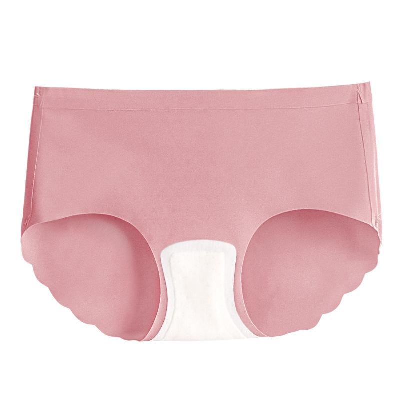 3Pcs/Set Women's Ice Silk Seamless Cotton Crotch Panties Solid Color Large Szie Mid-waist Modal Briefs