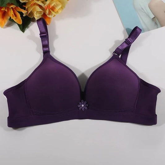 Large Size Thin Breathable Gather No Steel Ring Anti-sagging Women's Underwear Bra