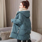 Down Padded Jacket Women's Mid-length Padded Coat Loose Large Size Padded Jacket Bread Suit Winter Coat Trend