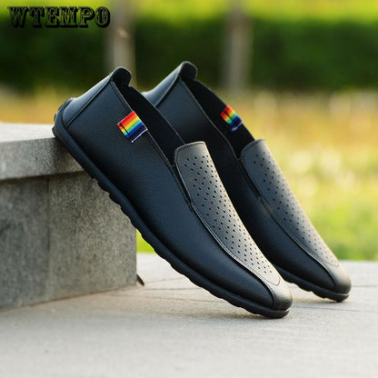 Oxfords Leather Men Shoes Fashion Casual Pointed Top Formal Business Male Wedding Dress Flats