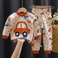 Children's Suits Cotton Boys and Girls Baby Baby Pajamas 0-7 Years Old Clothes Cartoon Printing Spring and Autumn Long-sleeved Suits