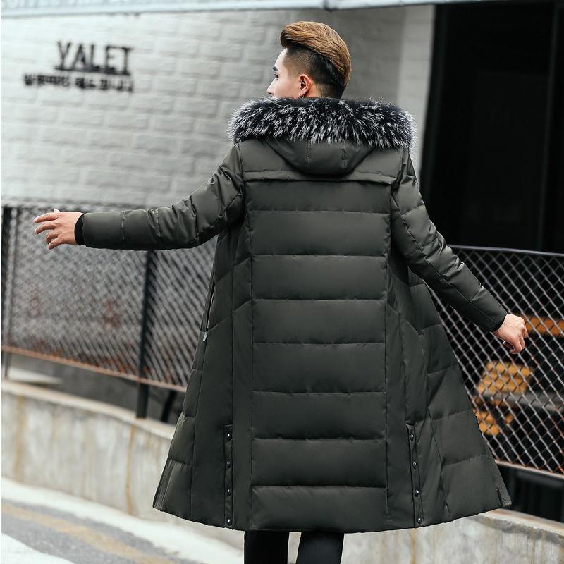 Large size Down jacket Trend Leisure Men's clothes Winter Medium and long section Cotton clothing