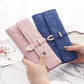 Pink Leather Long Wallet Handbag Coin Pocket Card Holder Womens Phone Wallets and Purses Money Bags