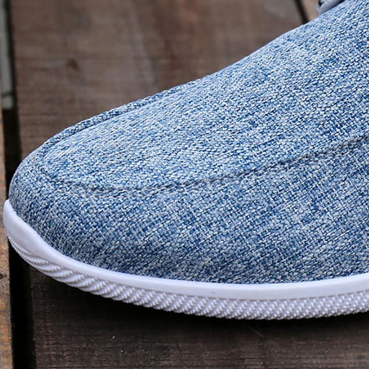 Spring Casual Men's Peas Shoes Trendy Old Beijing Canvas Shoes Korean Style Breathable Linen Shoes