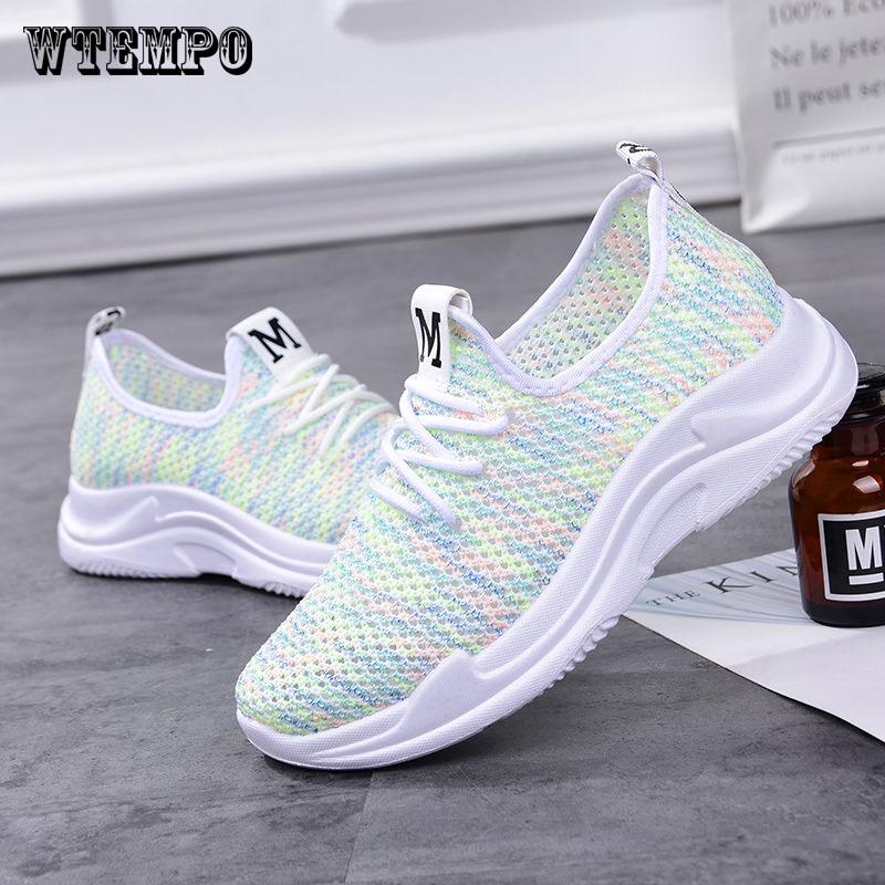 Sport Shoes Mesh Breathable Running Lightweight Flat Women Shoes