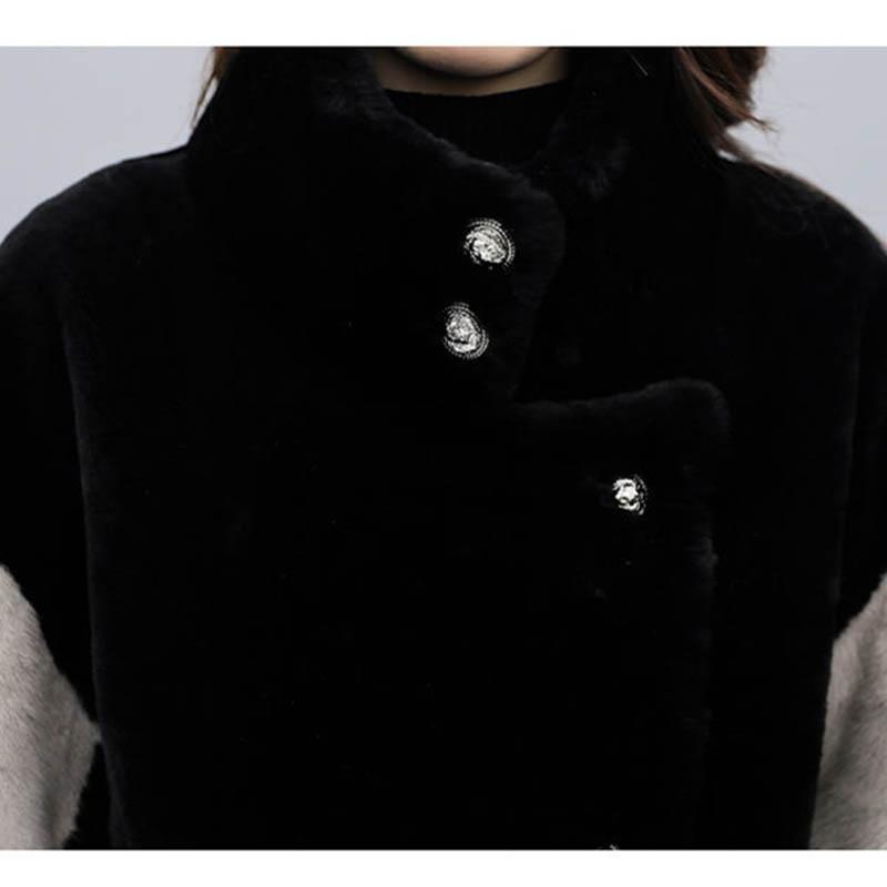 Women's Fur Coat Winter Plus Velvet Thickening Faux Fur Coat Women's Mid-length Fur All-in-one Fashion Coat