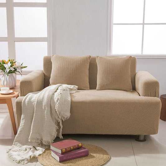 Elastic Jacquard Fabric Sofa Cover Solid Color Slipcover All-inclusive Couch Cover Sofa Towel Sofa Covers Living Room 1PC