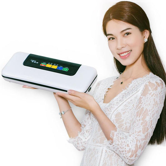 Best Food Vacuum Sealer 220V/110V Automatic Commercial Household Food Vacuum Sealer Packaging Machine Include 10Pcs Bags