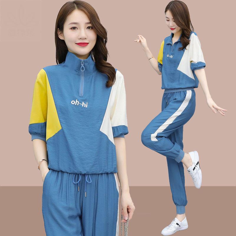 T-shirt Suit Women's Summer Casual Loose Leggings Sports Shirt Two-piece Set