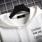 Gradient Hooded Sweater Men Korean Version of Students Sweatshirts Loose Fake Two-piece Tops Men Plush Thickening