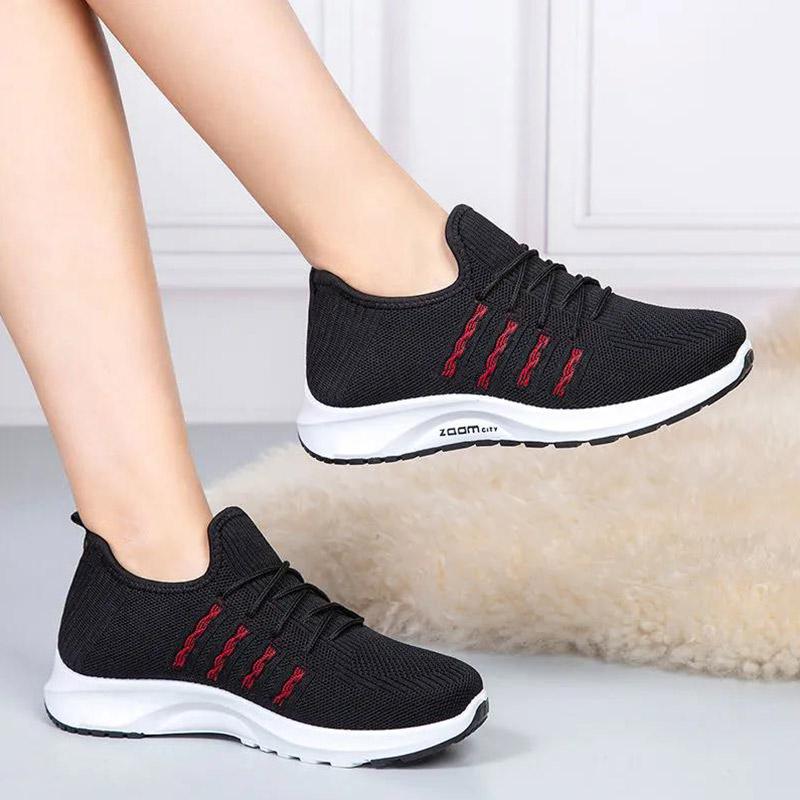 Cotton Shoes Ladies Winter Plus Velvet Warm Casual Sports Shoes Soft Bottom Non-slip All-match Middle-aged and Elderly Cotton Boots