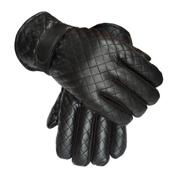 Winter Warm Leather gloves Thick gloves Man fashion gloves Plush Cotton gloves Windproof gloves