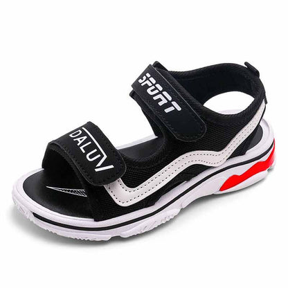 Size 26-37 Child Sneakers Beach Sandals Parents Kids Black Canvas Basketball Shoes Lightweight Running Shoes Comfortable Deodorant Skate Shoes