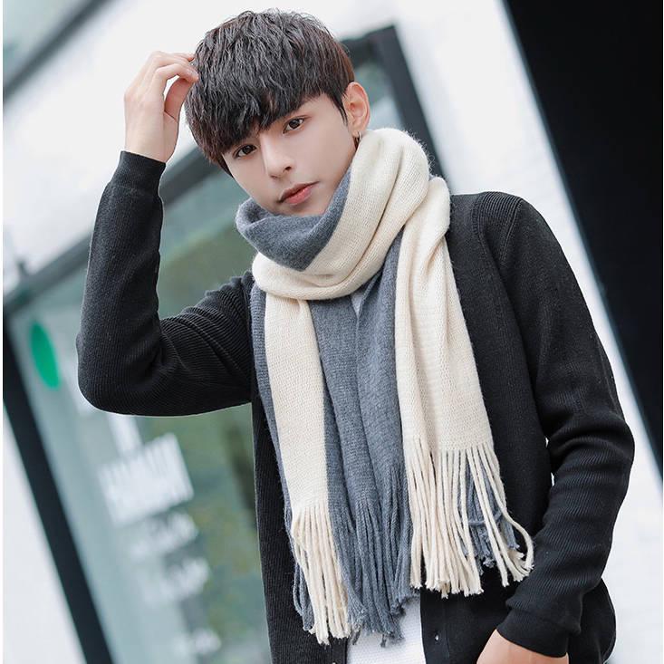 Men Scarf Foulard Stripe Scarves Poncho Casual Winter Scarfs Male Bufandas Hombre