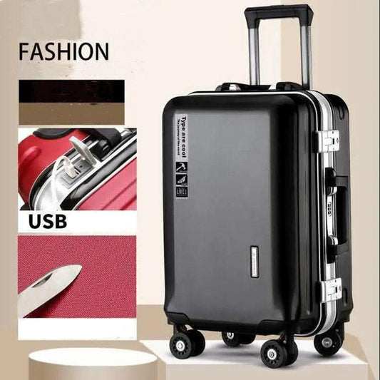 20 inch Suitcase Trolley Case Universal Wheel Men and Women Boarding Case Sliding and Rolling Travel Code Luggage Trunk